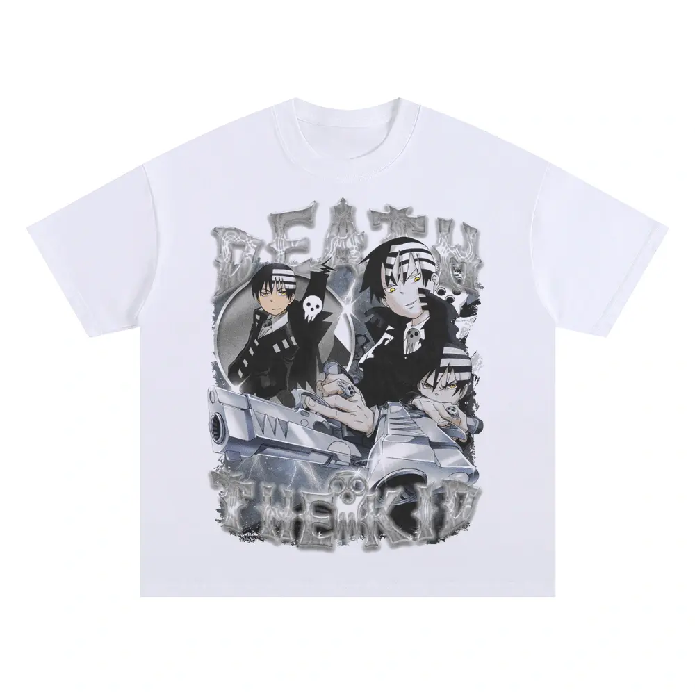 Symmetry In Death Oversized White Graphic Tee