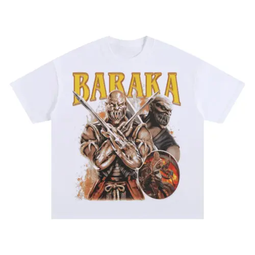 Baraka's Rage Oversized White Graphic Tee