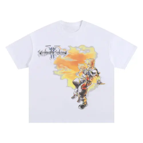 Sora Dive To The Heart Oversized White Graphic Tee