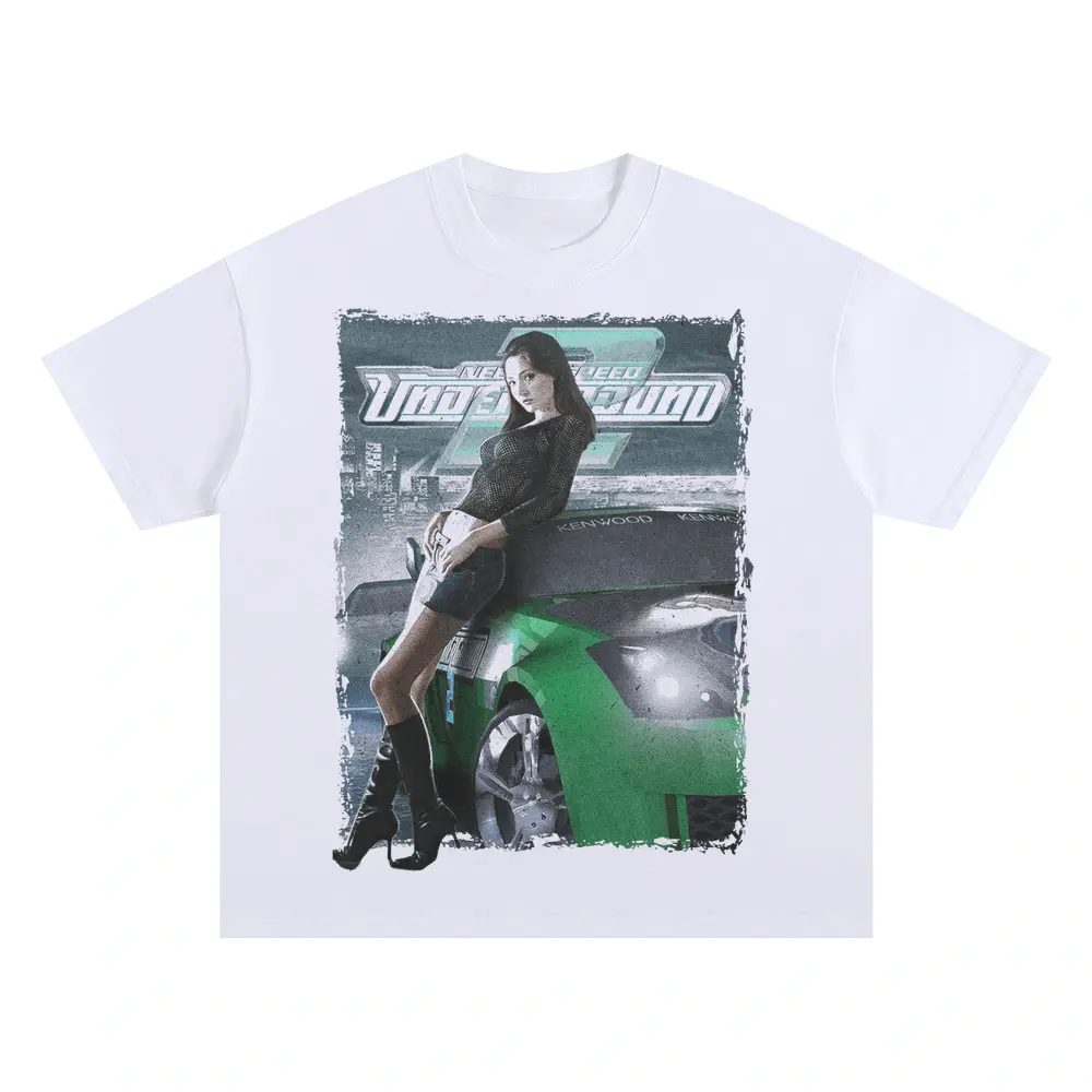 Umbra Witch Rider Oversized White Graphic Tee