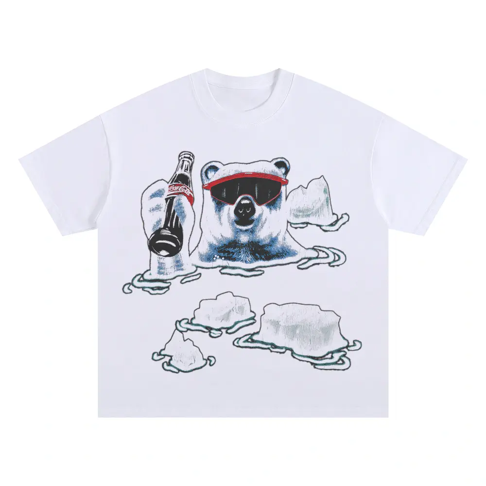 Arctic Chill Brew Oversized White Graphic Tee