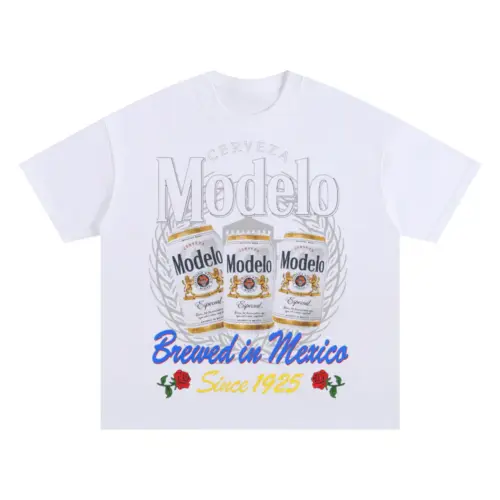 Brewed In Mexico Trio Oversized White Graphic Tee