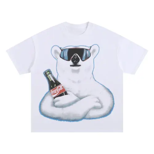 Cool As Ice Cola Oversized White Graphic Tee
