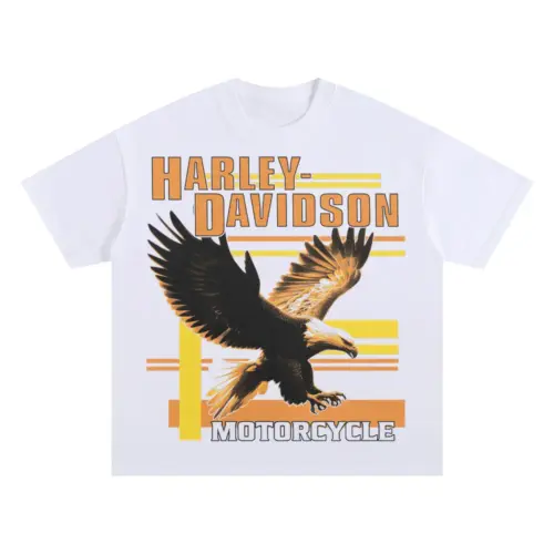 Harley Davidson Soaring Spirit Oversized White Graphic Tee