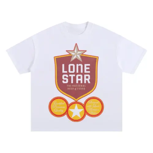 The National Beer Of Texas Oversized White Graphic Tee