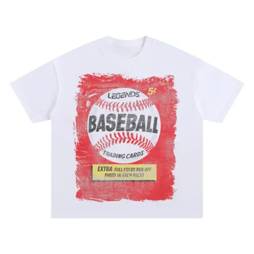 Legends Baseball Wax Pack Oversized White Graphic Tee