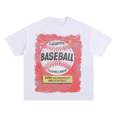 Red Legends Baseball Pack Oversized White Graphic Tee