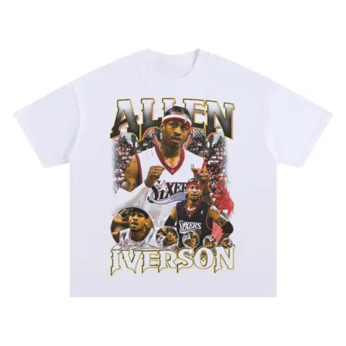 Allen Iverson Philadelphia Legend Oversized White Graphic Tee