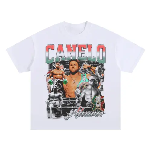 Cinnamon Power Canelo Oversized White Graphic Tee