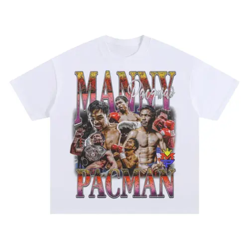 Manny Pacman Worldwide Oversized White Graphic Tee