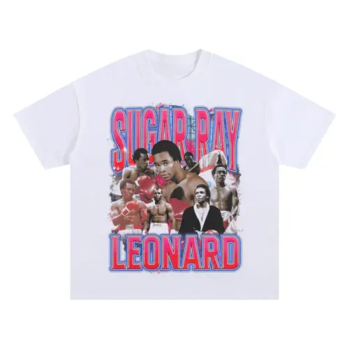 Sweet Sugar Ray Style Oversized White Graphic Tee