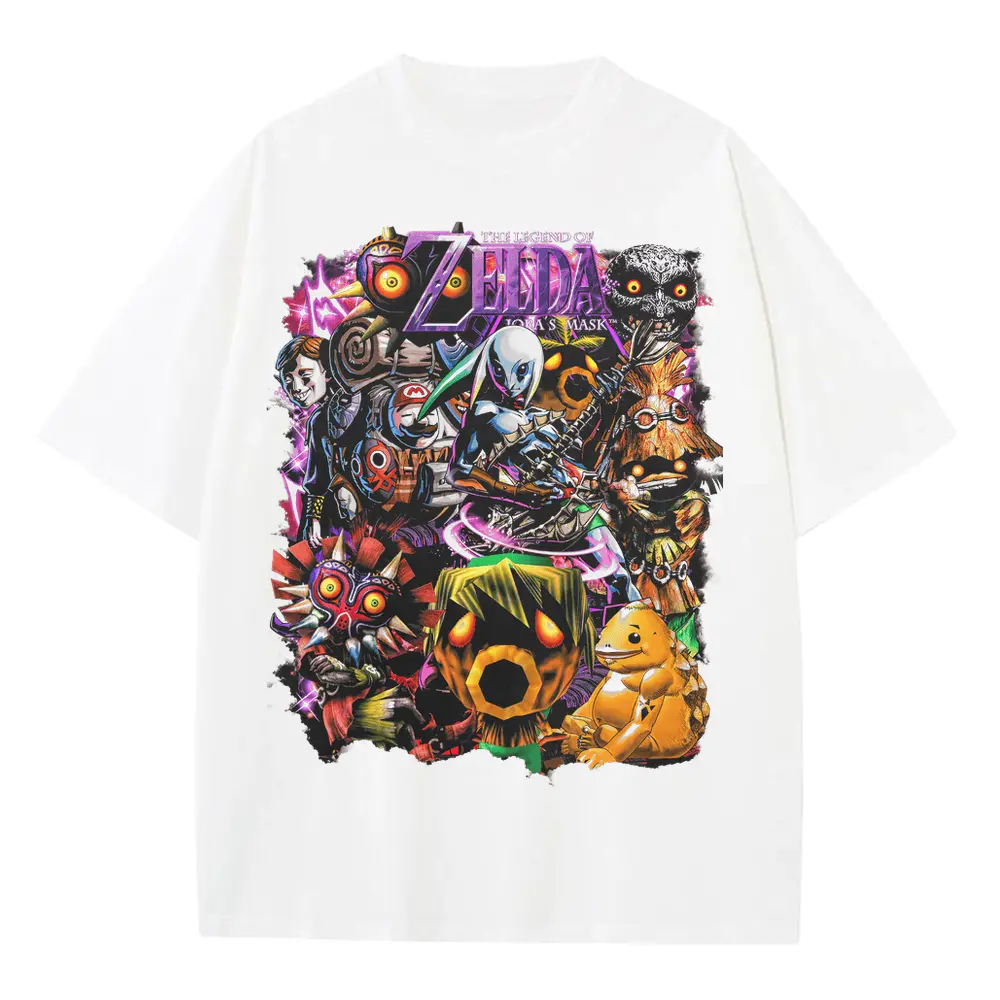 Majora's Mask Apocalypse Heavyweight Oversized White Graphic Tee
