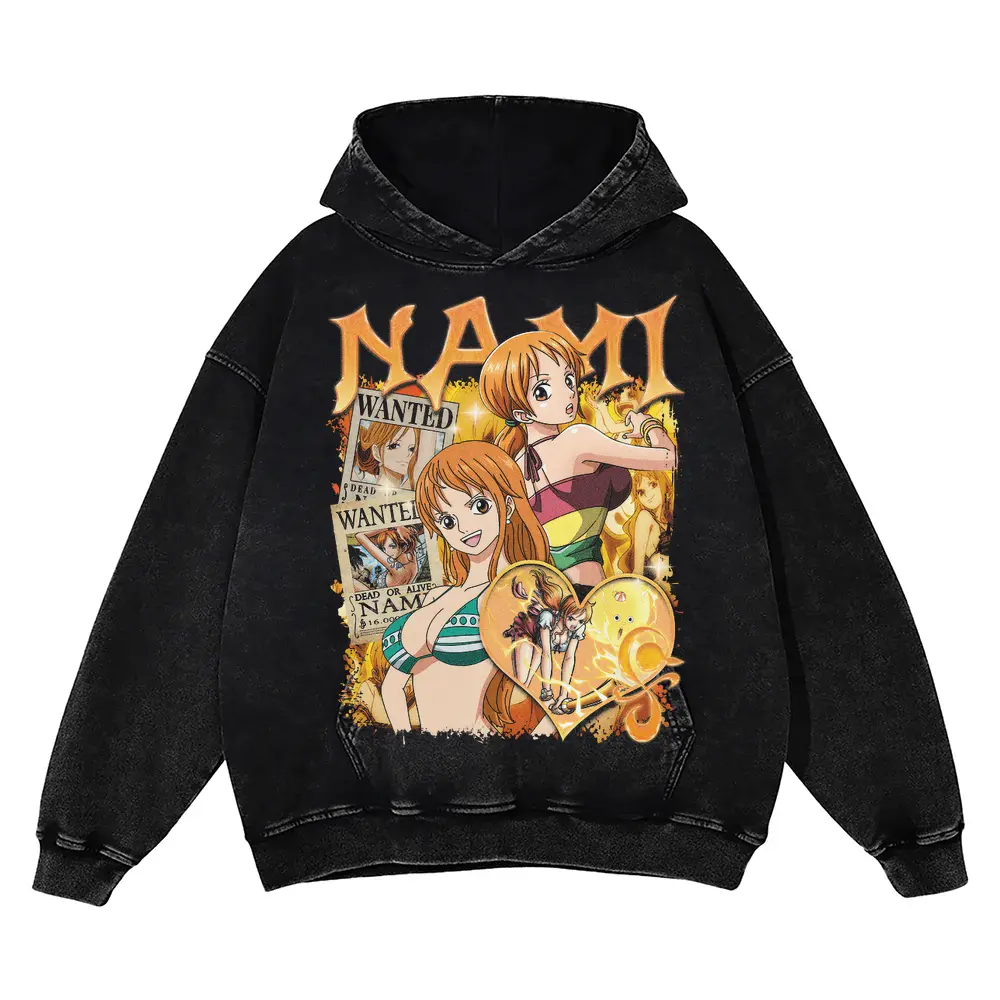 Cat Burglar Navigator Acid Wash Oversized Hoodie