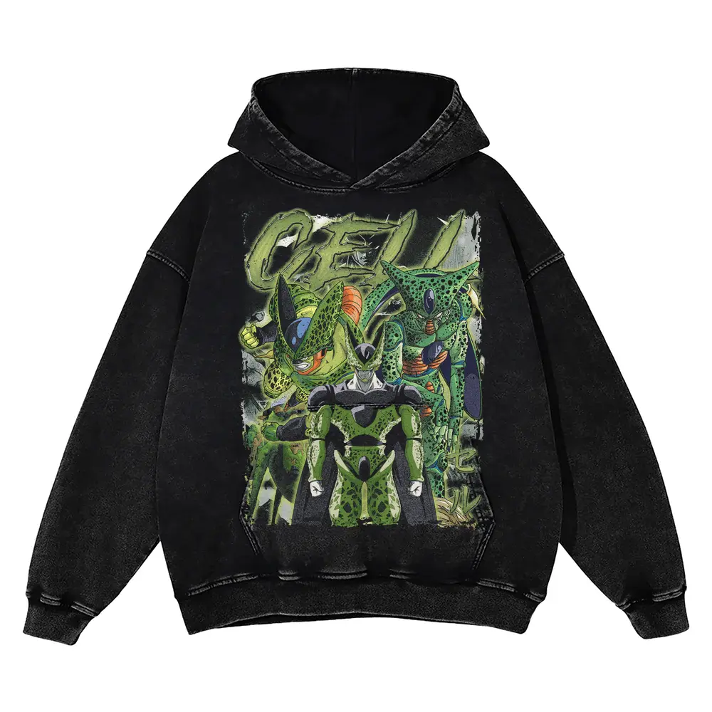 Dragonzord Power Acid Wash Oversized Hoodie