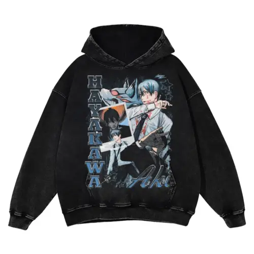 Court Setter Kageyama Acid Wash Oversized Hoodie