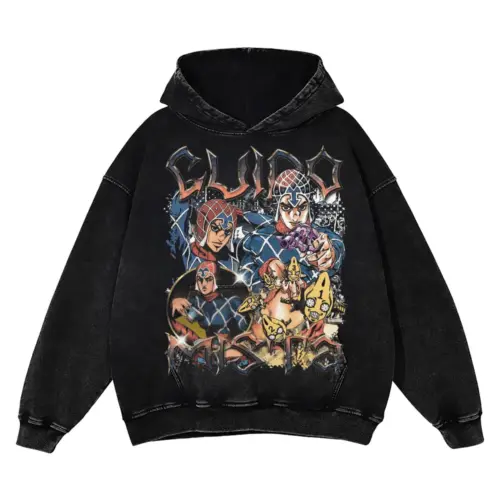 Golden Experience Dream Acid Wash Oversized Hoodie