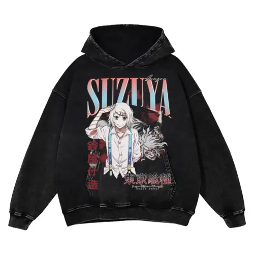 Ghoul Investigator Suzuya Acid Wash Oversized Hoodie