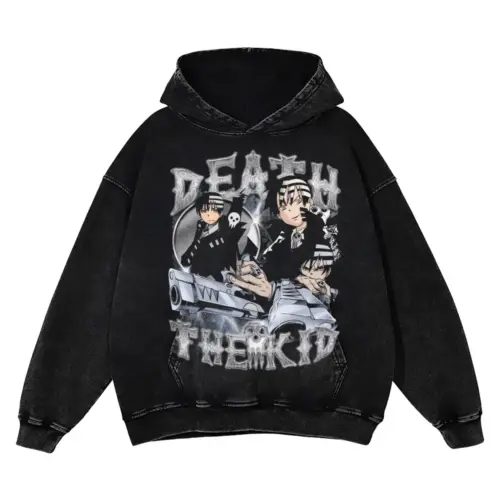 Fearful Symmetry Acid Wash Oversized Hoodie