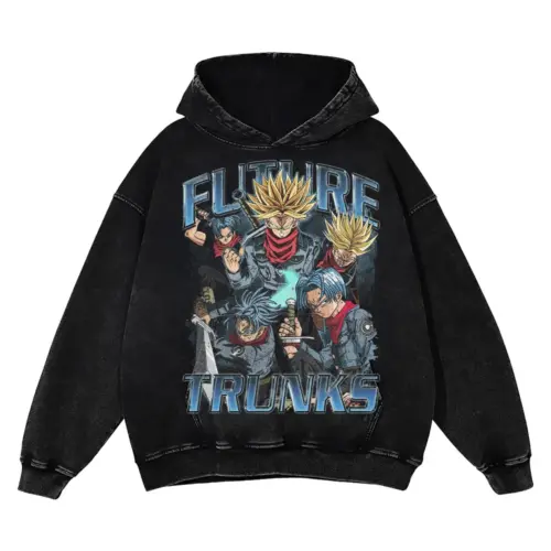 Hope Of The Future Trunks Acid Wash Oversized Hoodie