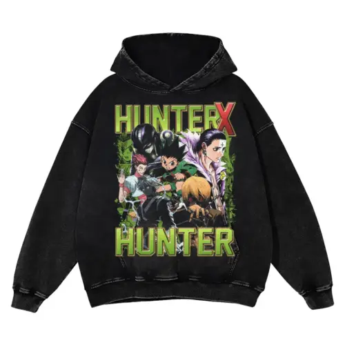 License To Hunt Acid Wash Oversized Hoodie