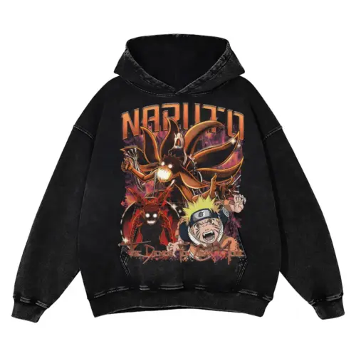 Tailed Beast Tamer Acid Wash Oversized Hoodie