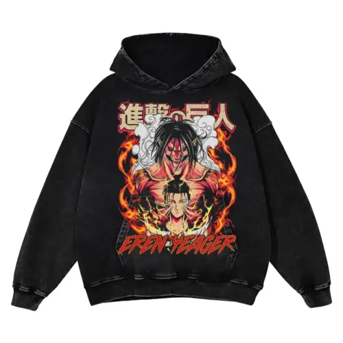 The Final Titan Acid Wash Oversized Hoodie