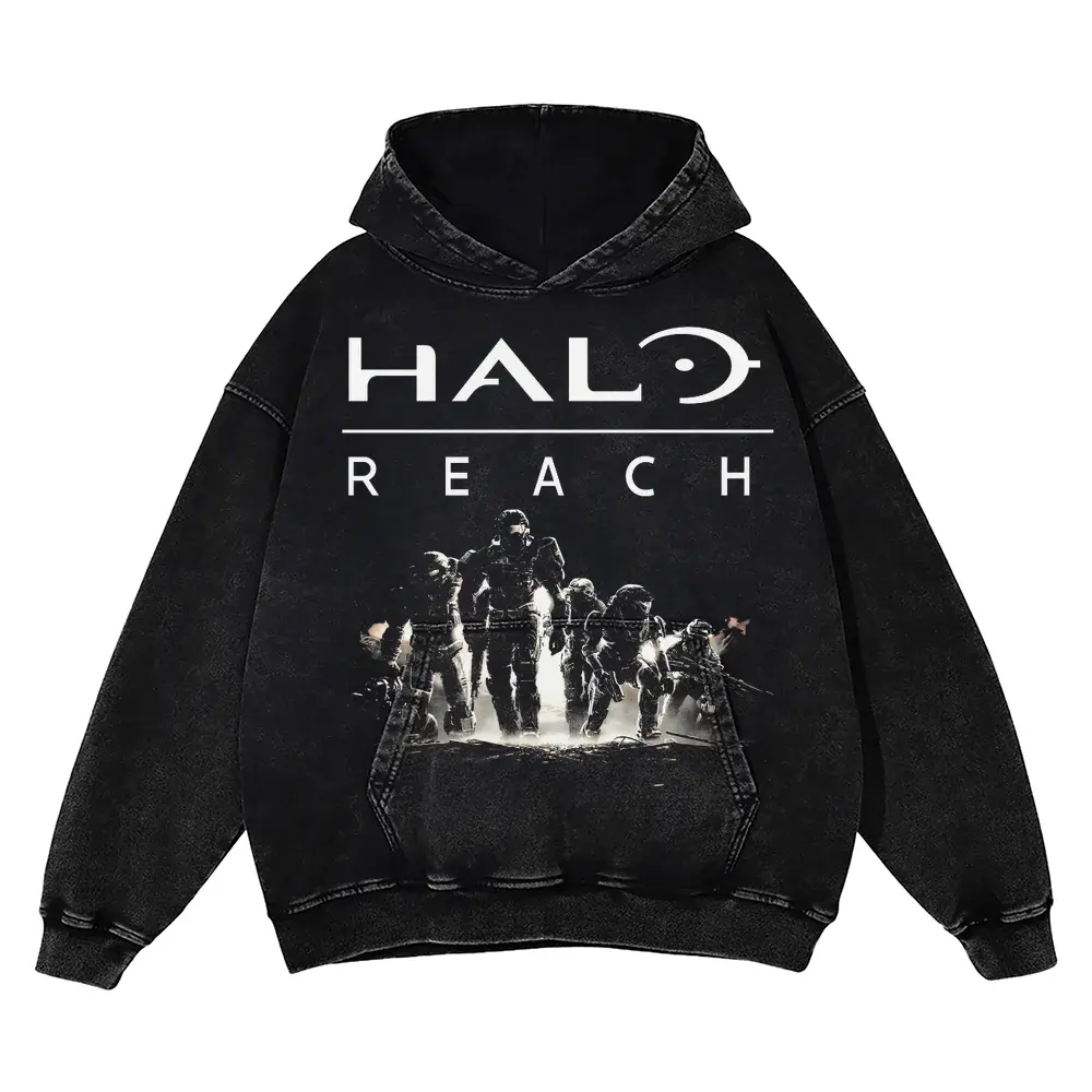 Halo Reach Remembered Acid Wash Oversized Hoodie
