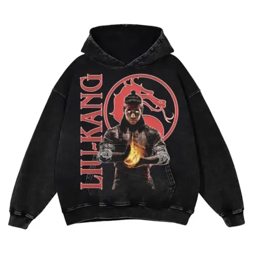 Liu Kang The Champion Acid Wash Oversized Hoodie