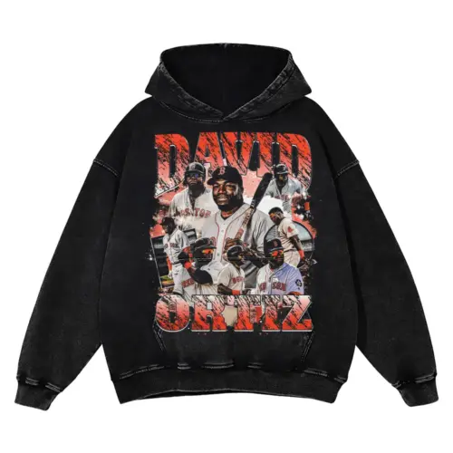 Big Papi Boston Legend Acid Wash Oversized Hoodie