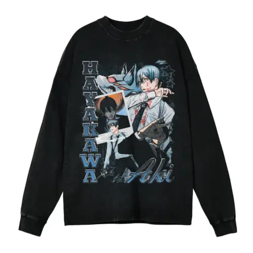 Court Setter Kageyama Acid Wash Oversized Long Sleeve Shirt