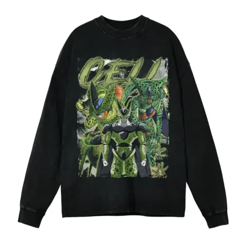 Dragonzord Power Acid Wash Oversized Long Sleeve Shirt