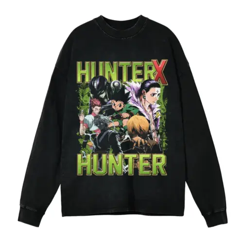 License To Hunt Acid Wash Oversized Long Sleeve Shirt