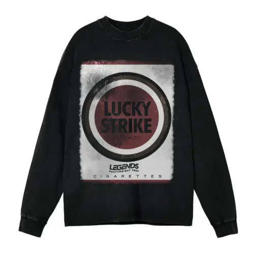 Lucky Strike Legends Acid Wash Oversized Long Sleeve Shirt