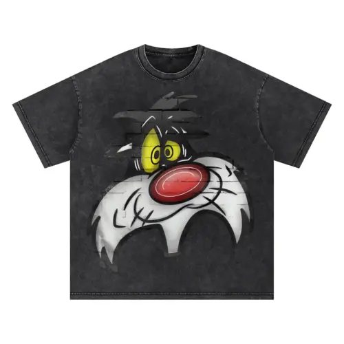 Sufferin Succotash Oversized Acid Wash T-shirt