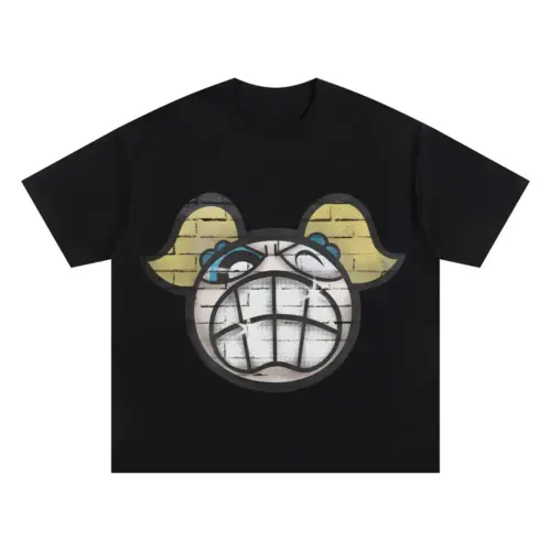 Belligerent Unibrow Oversized Black Graphic Tee