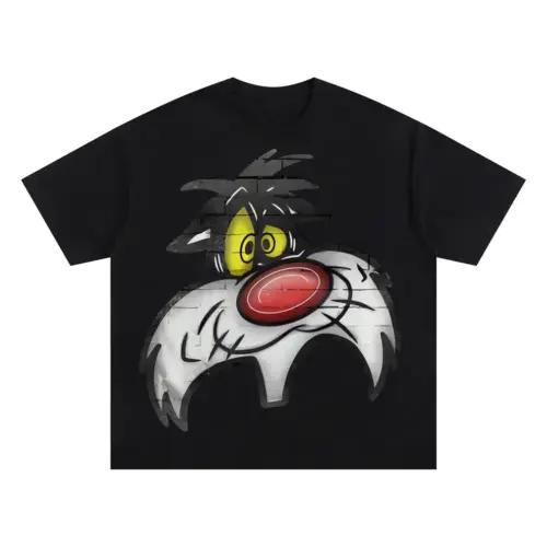 Sufferin Succotash Oversized Black Graphic Tee