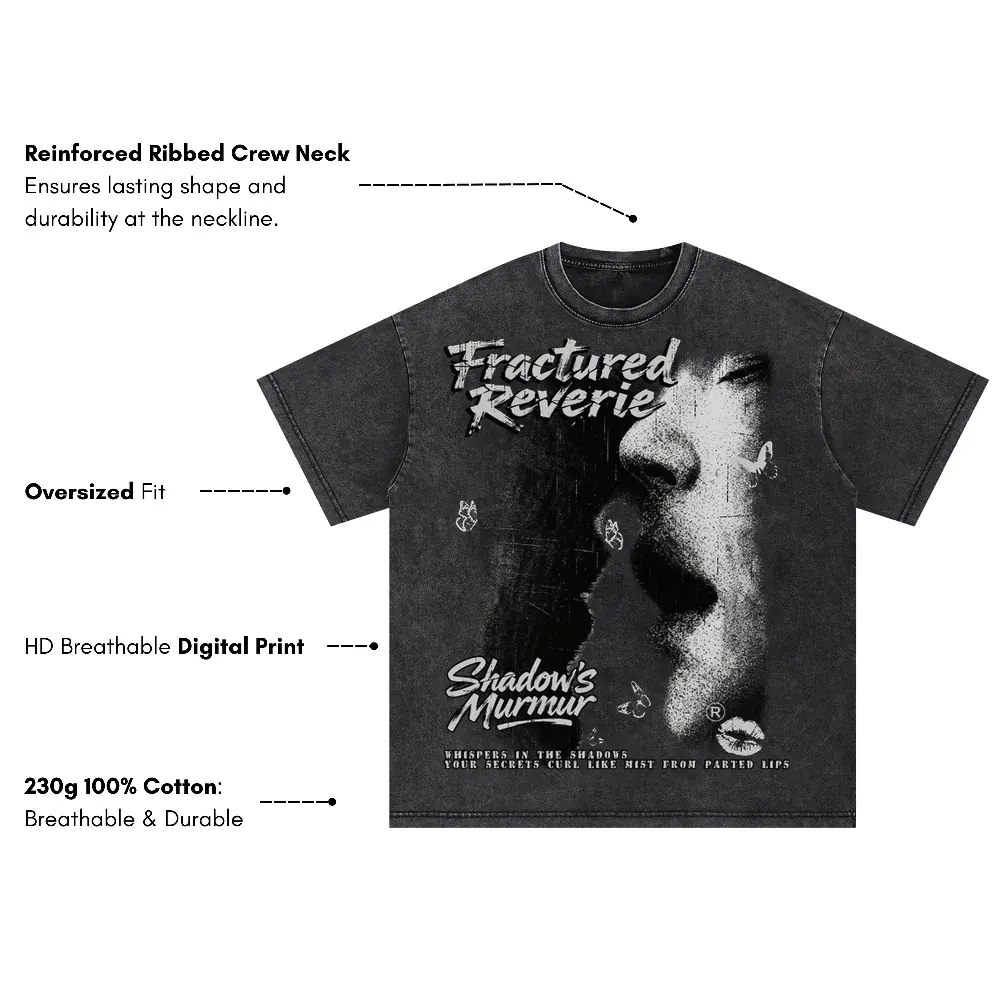Fractured Reverie Oversized Acid Wash T-shirt - Image 4