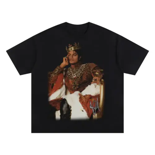 Michael Jackson 'Royal' Oversized Black Graphic Tee