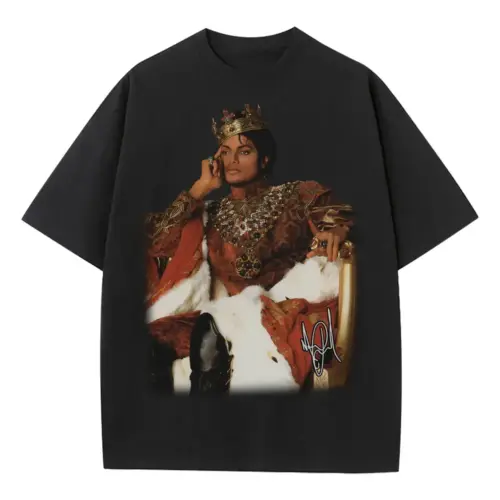 Michael Jackson 'Royal' Heavyweight Oversized Black Graphic Tee
