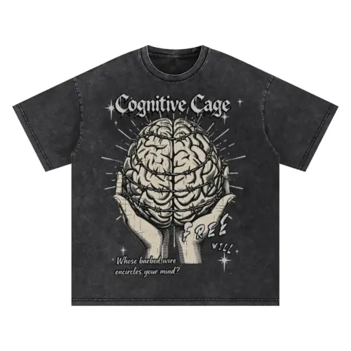 Cognitive Cage Oversized Acid Wash T-shirt