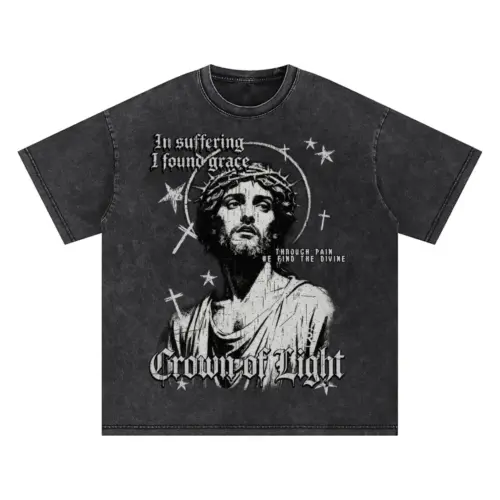 Crown Of Light Oversized Acid Wash T-shirt
