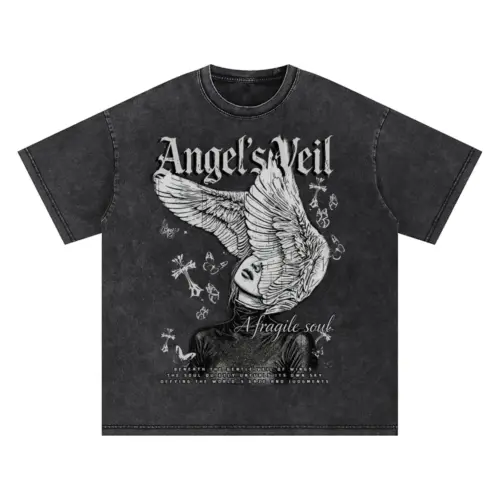 Angel's Veil Oversized Acid Wash T-shirt