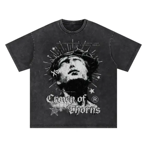 Crown Of Thorns Oversized Acid Wash T-shirt