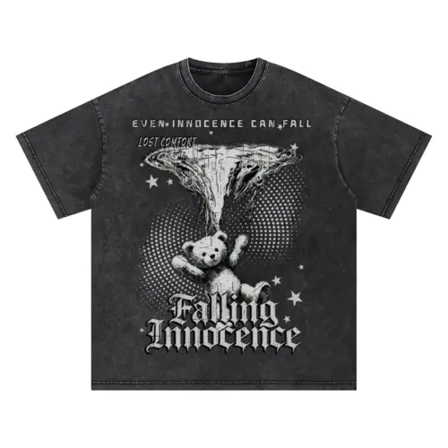 Falling Innocence Oversized Acid Wash T-shirt