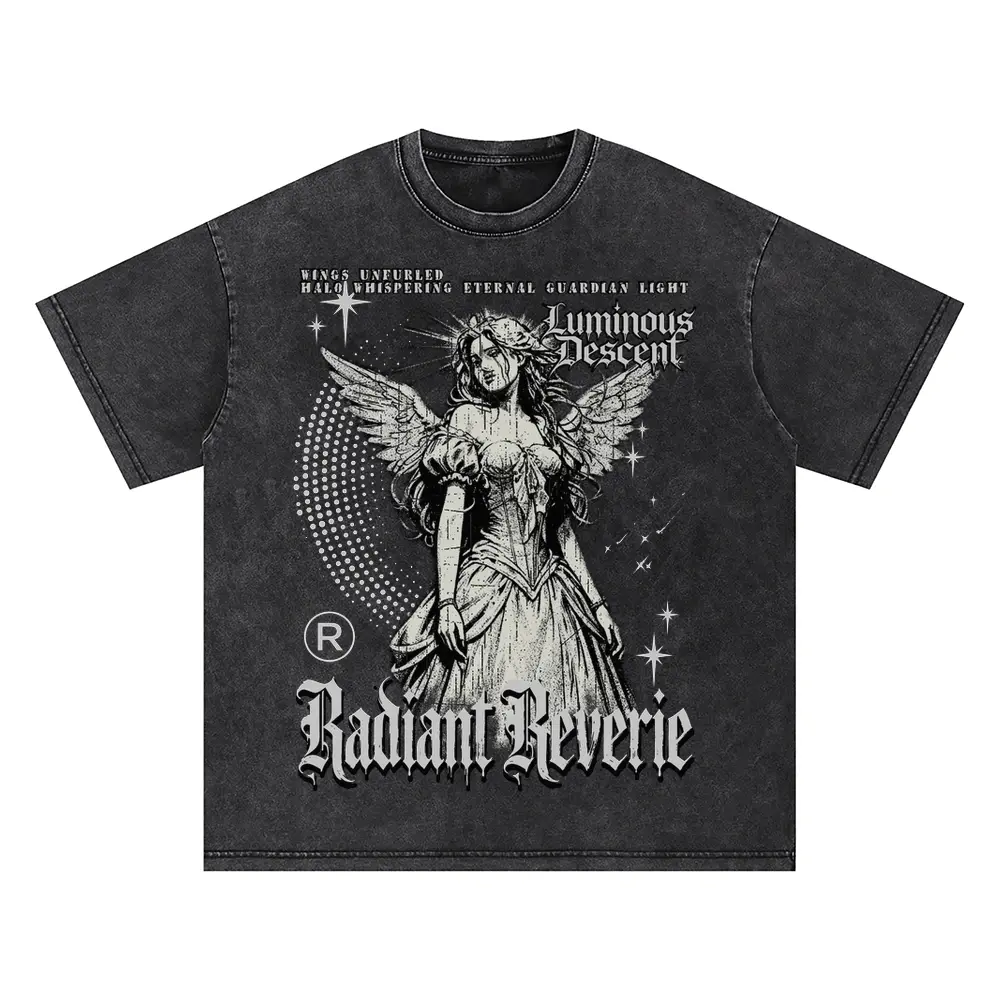 Radiant Reverie Oversized Acid Wash T-shirt