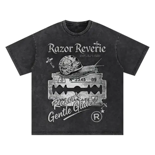 Razor Reverie Oversized Acid Wash T-shirt