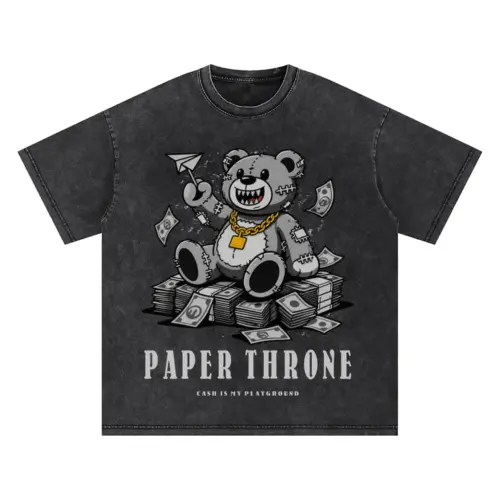 Paper Throne Oversized Acid Wash T-shirt