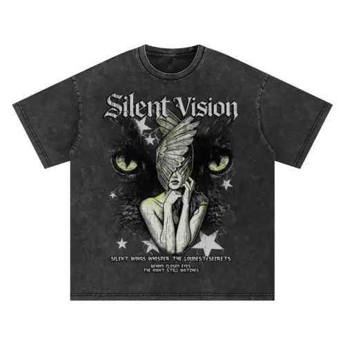 Silent Vision Oversized Acid Wash T-shirt