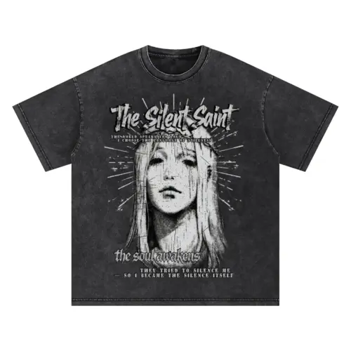The Silent Saint Oversized Acid Wash T-shirt