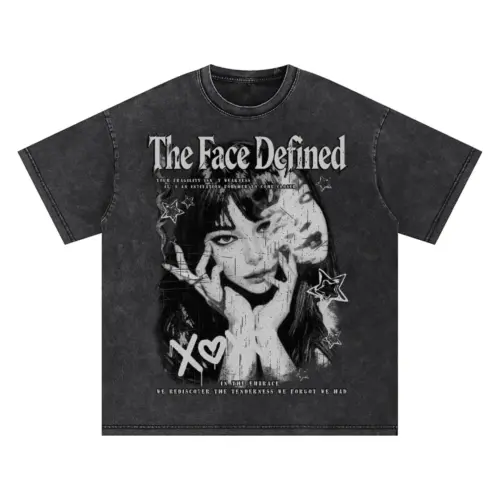 The Face Defined Oversized Acid Wash T-shirt